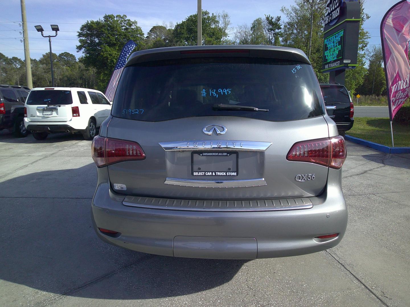 2012 GRAY INFINITI QX56 BASE (JN8AZ2NF4C9) , located at 390 Hansen Avenue, Orange Park, FL, 32065, (904) 276-7933, 30.130497, -81.787529 - Photo#3